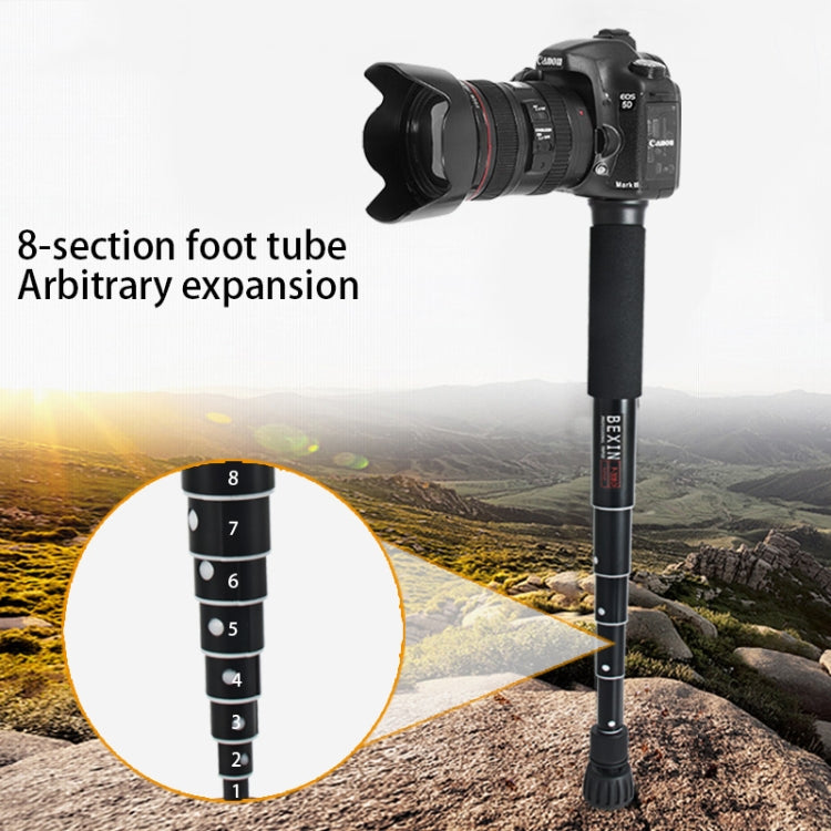 BEXIN P308D Portable Travel Outdoor DSLR Camera Aluminum Alloy Monopod Holder (Black) - free shipping - PMC TechLife - Order now!