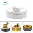 12cm 360 Degree Rotating Turntable Mirror Electric Display Stand Video Shooting Props Turntable, Load: 3kg (White) -  by PMC TechLife | Online Shopping South Africa | PMC TechLife | Buy Now Pay Later Mobicred