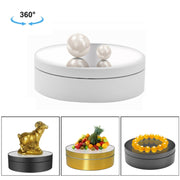 12cm 360 Degree Rotating Turntable Mirror Electric Display Stand Video Shooting Props Turntable, Load: 3kg (White)
