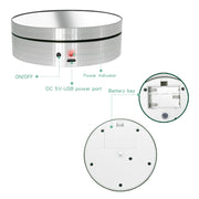 12cm 360 Degree Rotating Turntable Mirror Electric Display Stand Video Shooting Props Turntable, Load: 3kg (White)