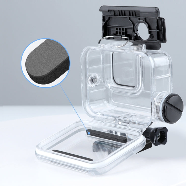 For GoPro HERO10 Black / HERO9 Black 30m Charging Water-resistant Housing Case with Buckle Basic Mount & Screw