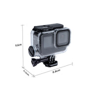 For GoPro HERO10 Black / HERO9 Black 30m Charging Water-resistant Housing Case with Buckle Basic Mount & Screw