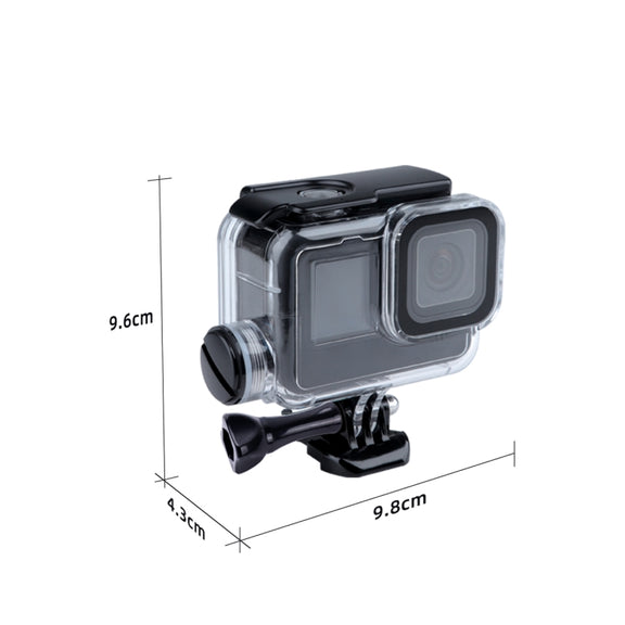 For GoPro HERO10 Black / HERO9 Black 30m Charging Water-resistant Housing Case with Buckle Basic Mount & Screw