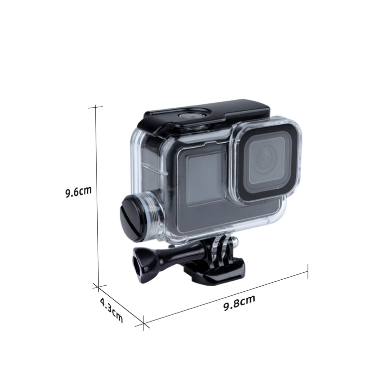 For GoPro HERO10 Black / HERO9 Black 30m Charging Water-resistant Housing Case with Buckle Basic Mount & Screw