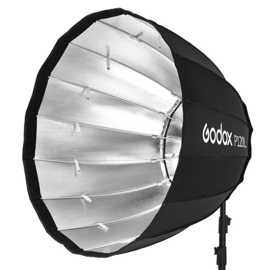 Godox P120L Diameter 120cm Parabolic Softbox Reflector Diffuser for Studio Speedlite Flash Softbox(Black) - free shipping - PMC Jewellery - Order now!