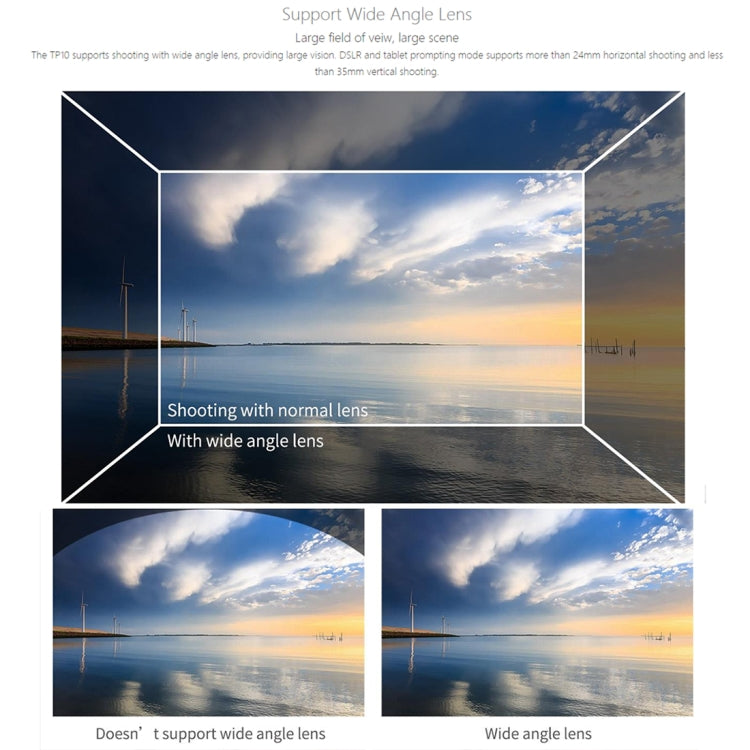 FEELWORLD TP10 Portable 10-inch Folding Teleprompter with Remote Control Lens Adapter Ring For Below 10 inches Smartphone / Tablet (Black) - free shipping - PMC TechLife - Order now!