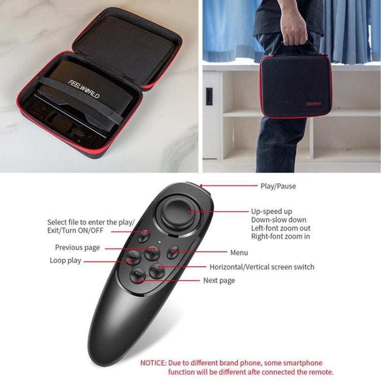 FEELWORLD TP10 Portable 10-inch Folding Teleprompter with Remote Control Lens Adapter Ring For Below 10 inches Smartphone / Tablet (Black) - free shipping - PMC TechLife - Order now!