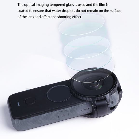 Lens Guard Protective Glass Cover for Insta360 One X2(Black)