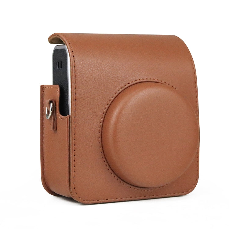Full Body Camera Retro PU Leather Case Bag with Strap for FUJIFILM instax mini 40 (Brown)