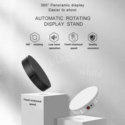 22cm Electric Rotating Display Stand Video Shooting Props Turntable, Load: 50kg, EU Plug (White)