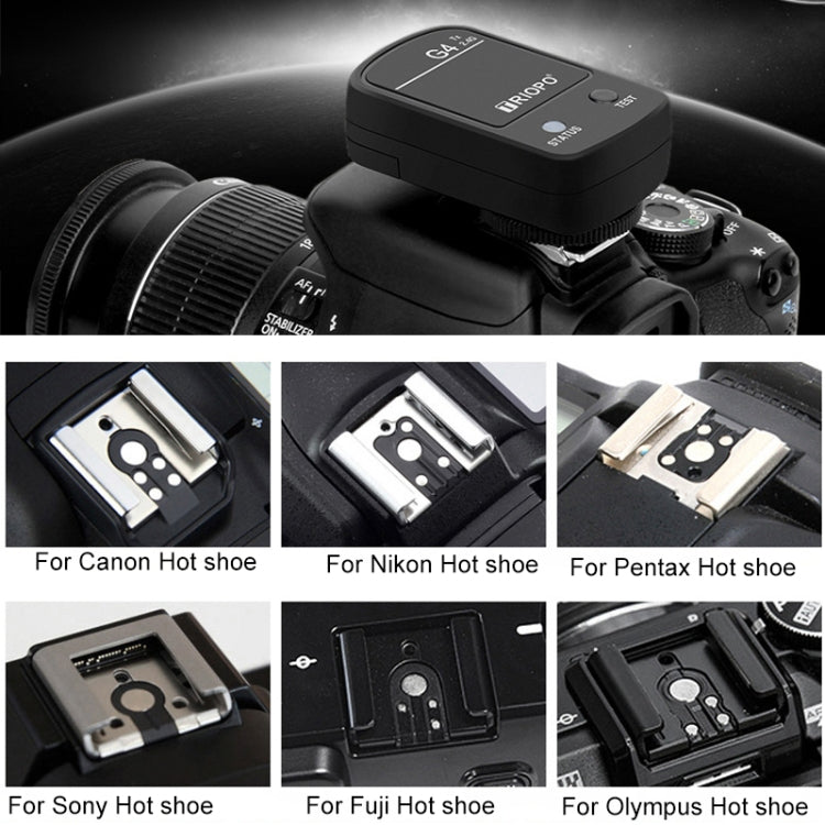 TRIOPO G4 2.4G Wireless Flash Speedlite Trigger with Hot Shoe (Black) - free shipping - PMC Jewellery - Order now!
