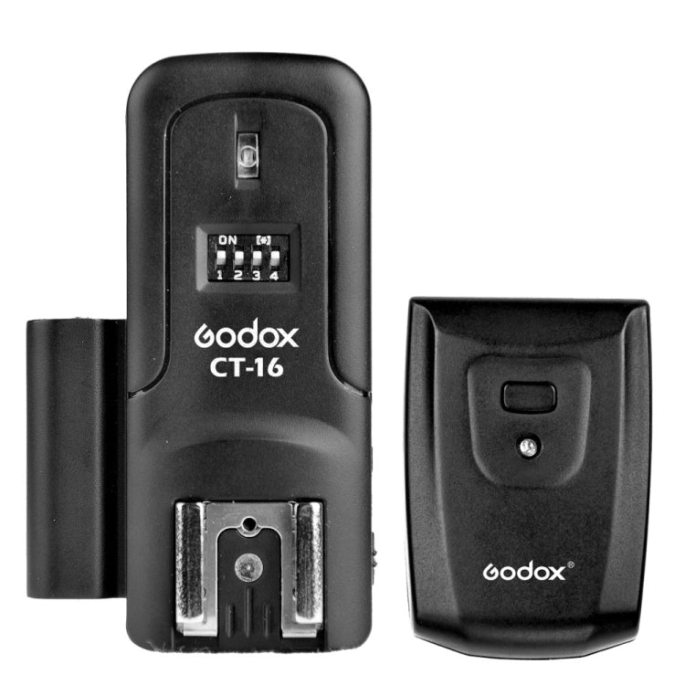 Godox CT-16 Flash Trigger Transmitter + Receiver Set (Black) - free shipping - PMC Jewellery - Order now!