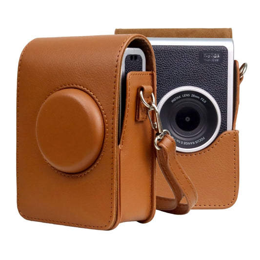 Vertical Full Body Camera PU Leather Case Bag with Strap for FUJIFILM instax mini Evo (Brown) - free shipping - PMC Jewellery - Order now!