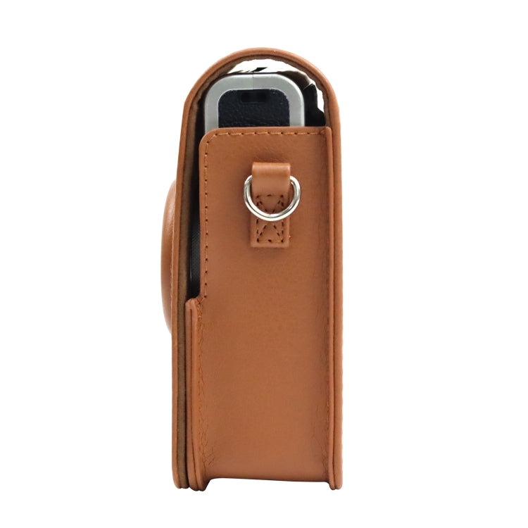 Vertical Full Body Camera PU Leather Case Bag with Strap for FUJIFILM instax mini Evo (Brown) - free shipping - PMC TechLife - Order now!