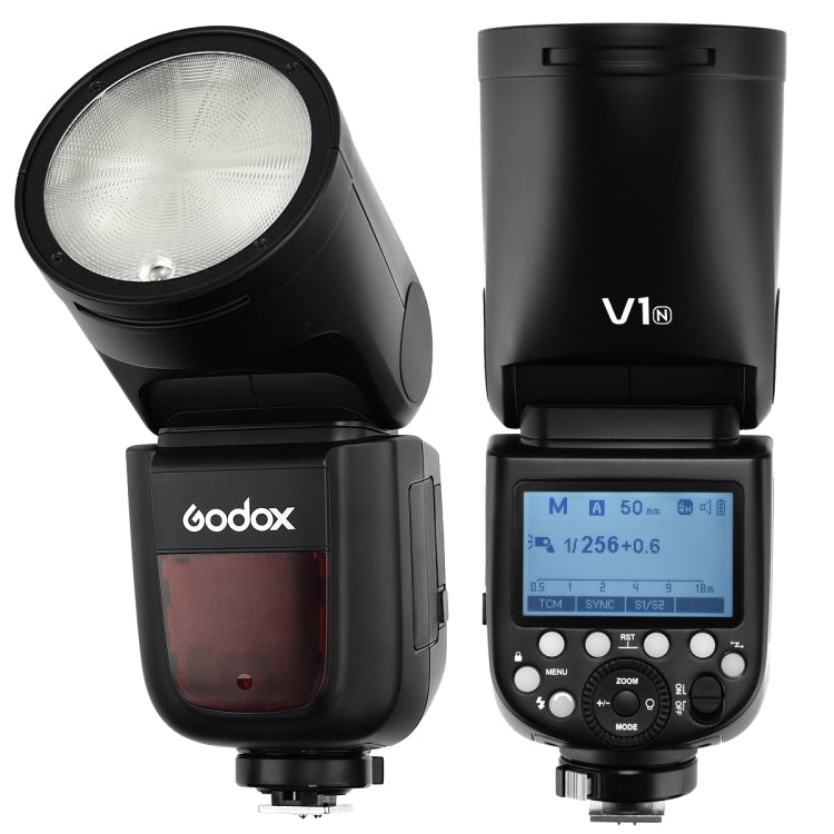 Godox V1N Round Head TTL Flash Speedlite for Nikon (Black) - free shipping - PMC Jewellery - Order now!