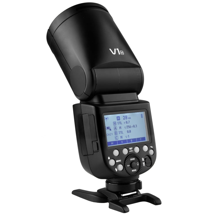 Godox V1N Round Head TTL Flash Speedlite for Nikon (Black) - free shipping - PMC Jewellery - Order now!