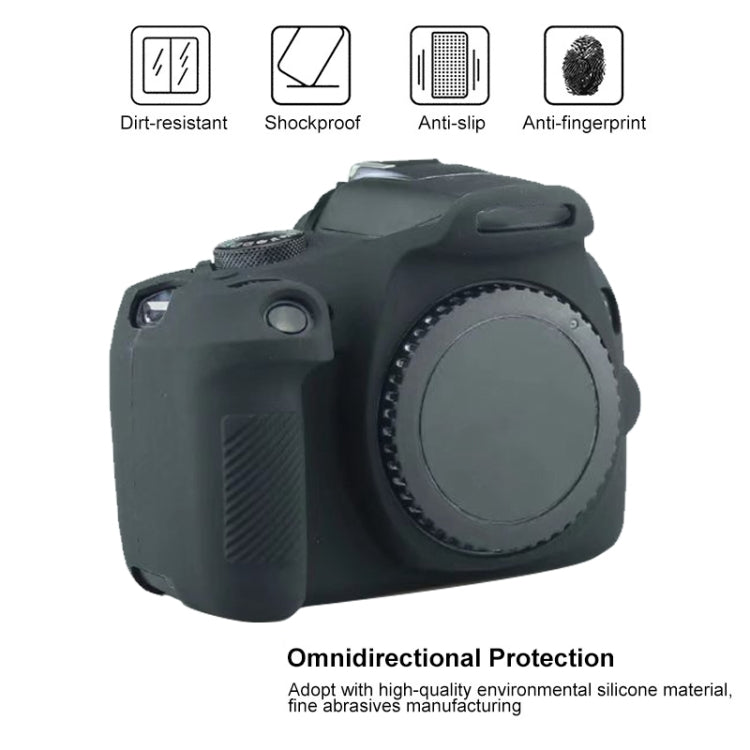 Soft Silicone Protective Case for Canon EOS 2000D (Black)