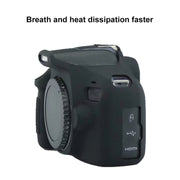 Soft Silicone Protective Case for Canon EOS 2000D (Black)