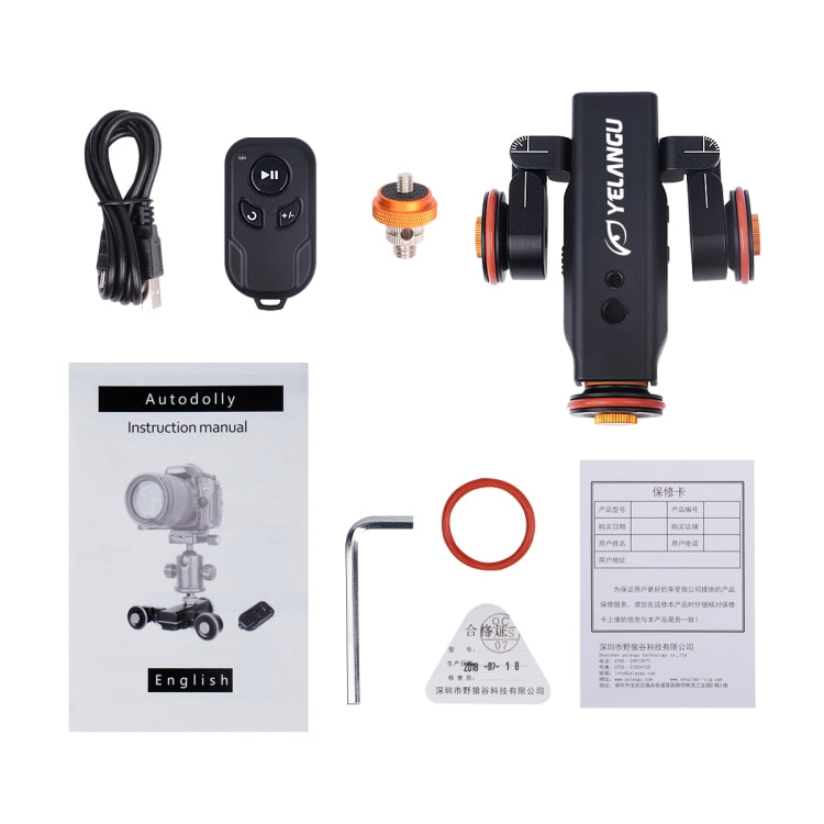 YELANGU L4X Camera Wheel Dolly II Electric Track Slider 3-Wheel Video Pulley Rolling Dolly Car with Remote Control for DSLR / Home DV Cameras, GoPro, Smartphones, Load: 3kg - free shipping - PMC TechLife - Order now!