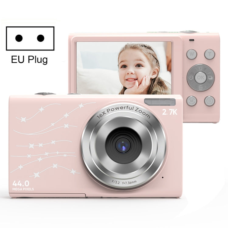 DC402 2.4 inch 44MP 16X Zoom 1080P Full HD Digital Camera Children Card Camera, EU Plug (Pink) - free shipping - PMC TechLife - Order now!