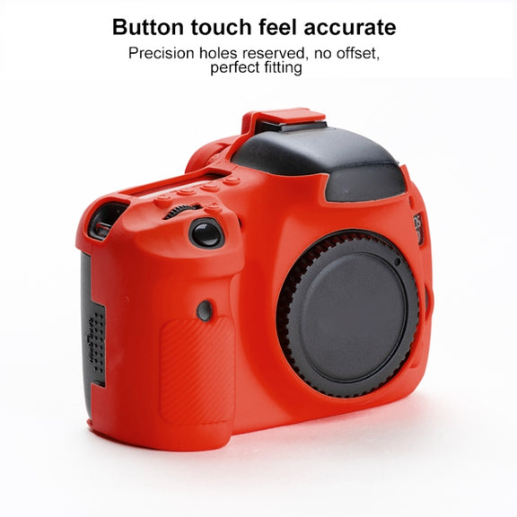 Soft Silicone Protective Case for Canon EOS 7D (Red)