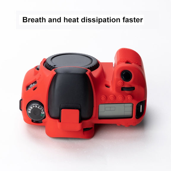 Soft Silicone Protective Case for Canon EOS 7D (Red)