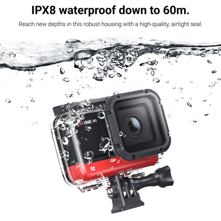 60m Underwater Depth Diving Case Waterproof Camera Housing for Insta360 One RS 4K - Case & Bags by PMC TechLife | Online Shopping South Africa | PMC TechLife