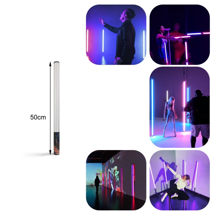 LUXCeO Mood1 50cm RGB Colorful Atmosphere Rhythm LED Stick Handheld Video Photo Fill Light with Tripod - free shipping - PMC Jewellery - Order now!