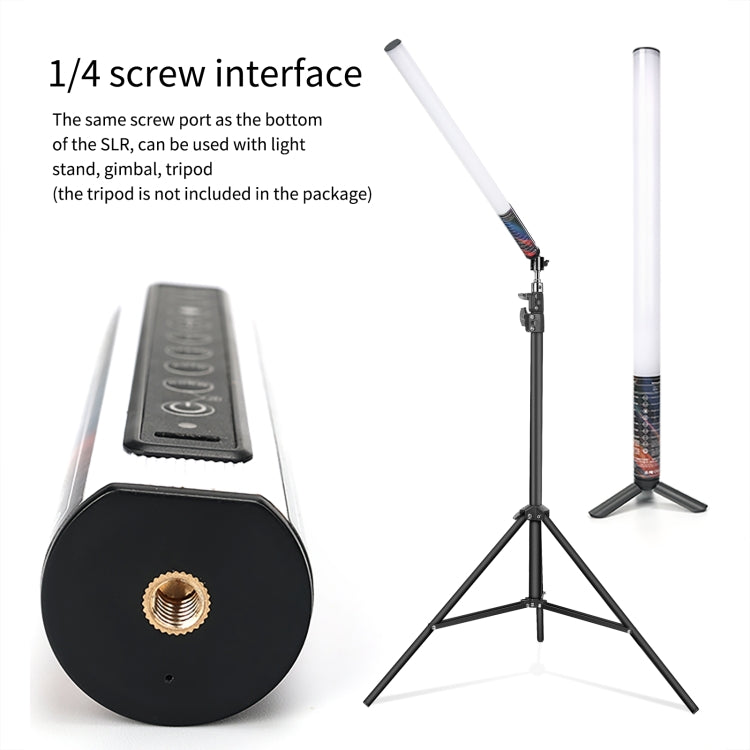 LUXCeO Mood1 50cm RGB Colorful Atmosphere Rhythm LED Stick Handheld Video Photo Fill Light with Tripod - free shipping - PMC Jewellery - Order now!