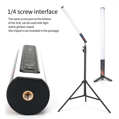 LUXCeO Mood1 50cm RGB Colorful Atmosphere Rhythm LED Stick Handheld Video Photo Fill Light with Tripod - free shipping - PMC Jewellery - Order now!
