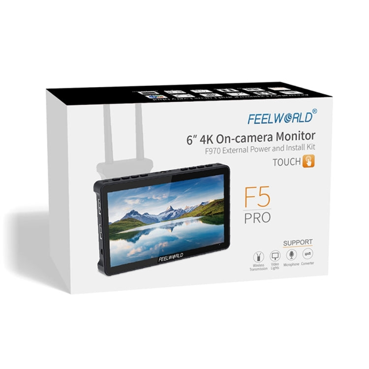 FEELWORLD F5 Pro V4 6 inch Touch Screen DSLR Camera Field Monitor 3D LUT 4K HDMI Input Output Tilt Arm - free shipping - PMC Jewellery - Order now!