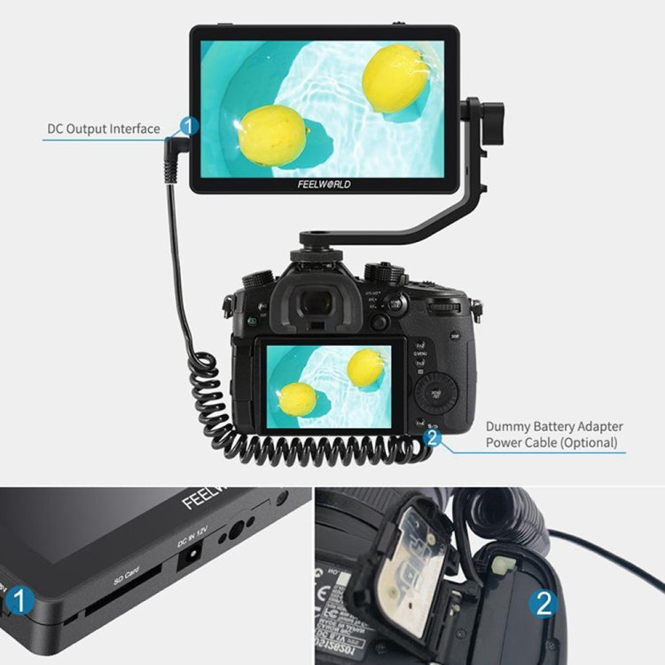 FEELWORLD F6 Plus V2 6 inch 3D LUT Touch Screen DSLR Camera Field Monitor, IPS FHD1920x1080 4K HDMI Input & Output, with Tilt Arm - free shipping - PMC TechLife - Order now!