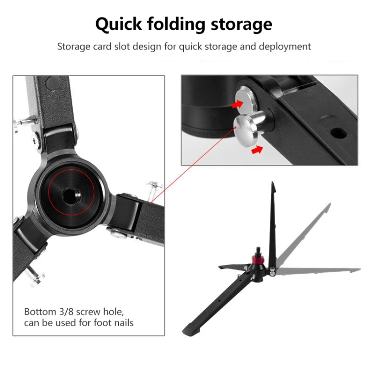 BEXIN ST-3 Three Feet Monopod Stand Base Mini Desktop Tripod - Monopods by BEXIN | Online Shopping South Africa | PMC TechLife