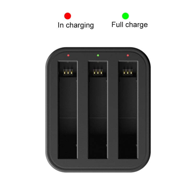 For Insta360 X3 / One X2 Tri-Slot Batteries Fast Charger(Black)