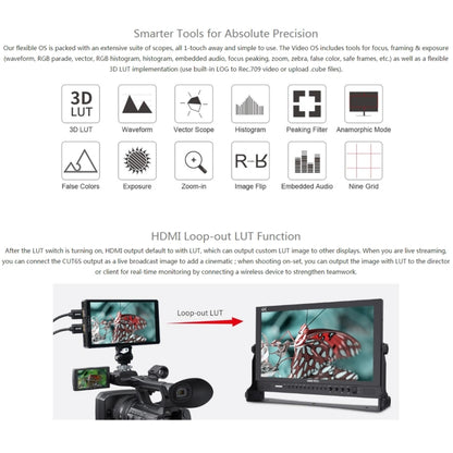 FEELWORLD CUT6S 6-inch Touch Screen Monitor Recorder FHD IPS 4K HDMI 3G-SDI Camera Field Monitor (Black) - free shipping - PMC Jewellery - Order now!