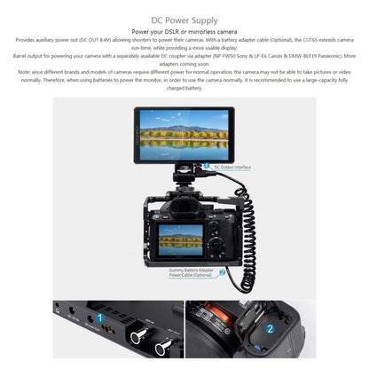 FEELWORLD CUT6S 6-inch Touch Screen Monitor Recorder FHD IPS 4K HDMI 3G-SDI Camera Field Monitor (Black) - free shipping - PMC Jewellery - Order now!