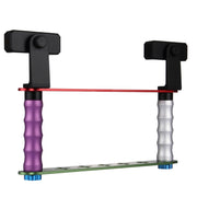 Smartphone Live Broadcast Bracket Dual Hand-held Selfie Mount Kits with 2x V-Bracket + 3x Phone Clips, For iPhone, Galaxy, Huawei, Xiaomi, HTC, Sony, Google and other Smartphones