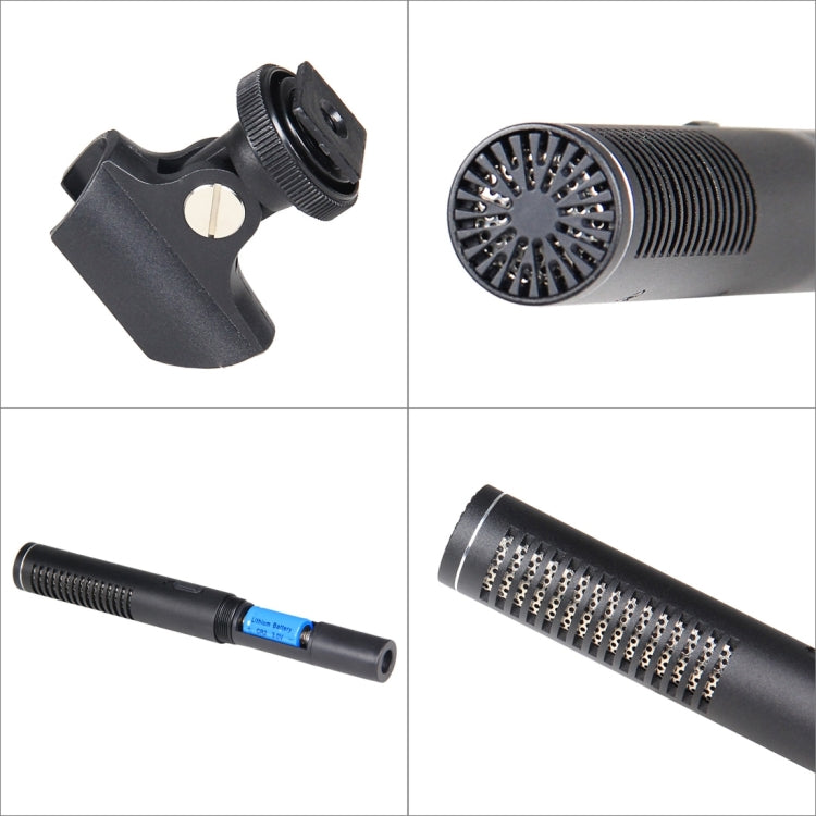 YELANGU YLG1401A Double Back Pole Professional Condenser Shotgun Microphone for DSLR & DV Camcorder(Black) - Camera Microphone by YELANGU | Online Shopping South Africa | PMC TechLife | Buy Now Pay Later Mobicred