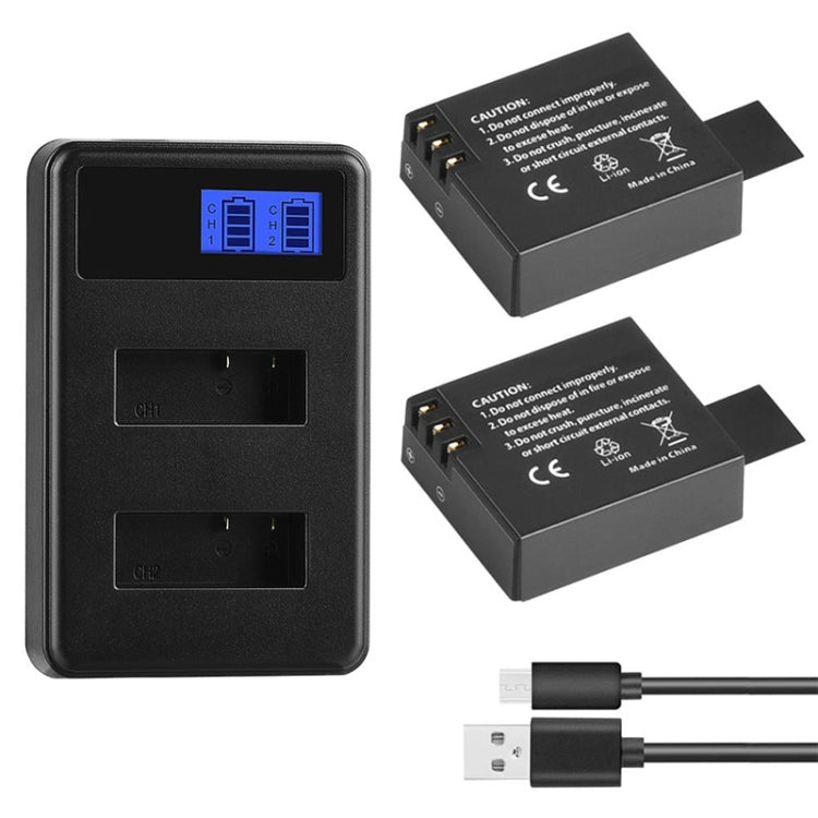 SJCAM SJ7000 / SJ6000 / SJ5000 / SJ4000 Battery LCD Screen Dual Batteries Charger, Displays Charging Capacity(Black) - Battery USB Charger by PMC Jewellery | Online Shopping South Africa | PMC Jewellery | Buy Now Pay Later Mobicred
