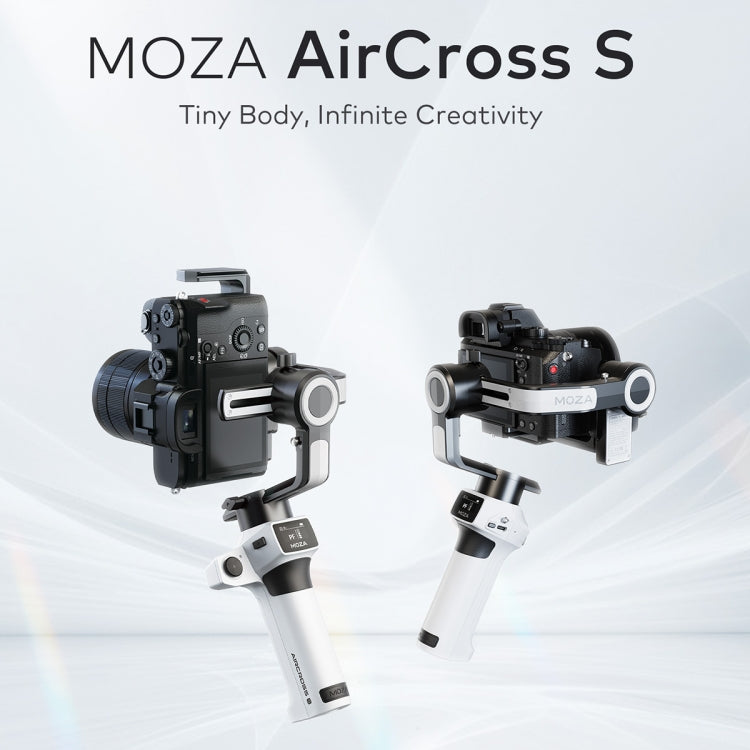 MOZA AirCross S 3 Axis Foldable Handheld Gimbal Stabilizer for DSLR Cameras and Smart Phone (White) - free shipping - PMC Jewellery - Order now!