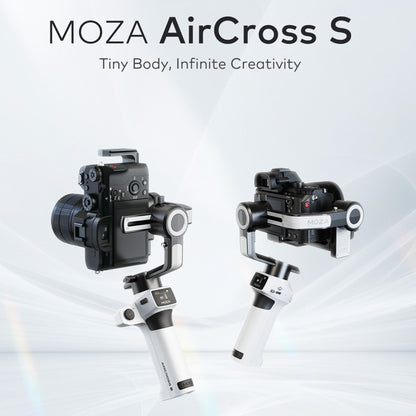 MOZA AirCross S 3 Axis Foldable Handheld Gimbal Stabilizer for DSLR Cameras and Smart Phone (White) - free shipping - PMC Jewellery - Order now!