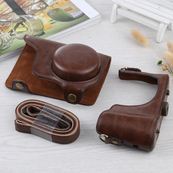 Full Body Camera PU Leather Case Bag with Strap for Samsung Galaxy Camera EK-GC100 / EK-GC110 / EK-GC200(Coffee)