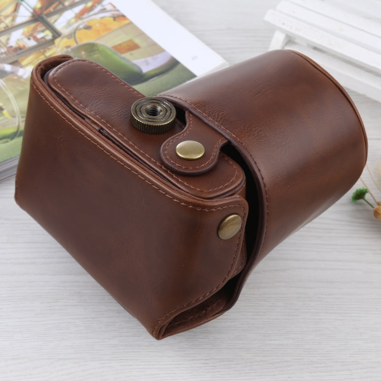 Full Body Camera PU Leather Case Bag with Strap for Olympus E-PL3 / E-PM1 (Coffee)