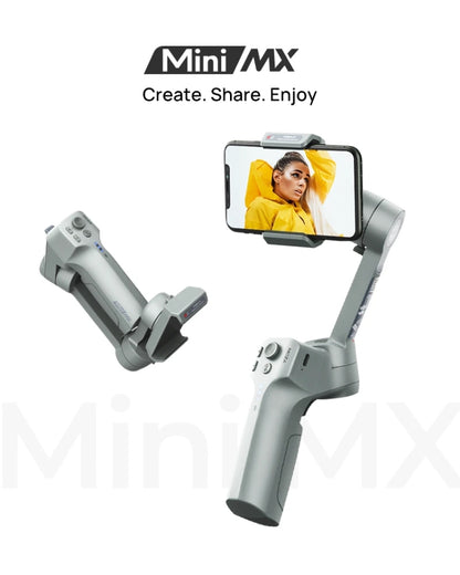 MOZA Mini MX 3 Axis Foldable Handheld Gimbal Stabilizer for Action Camera and Smart Phone(Grey) - free shipping - PMC Jewellery - Order now!