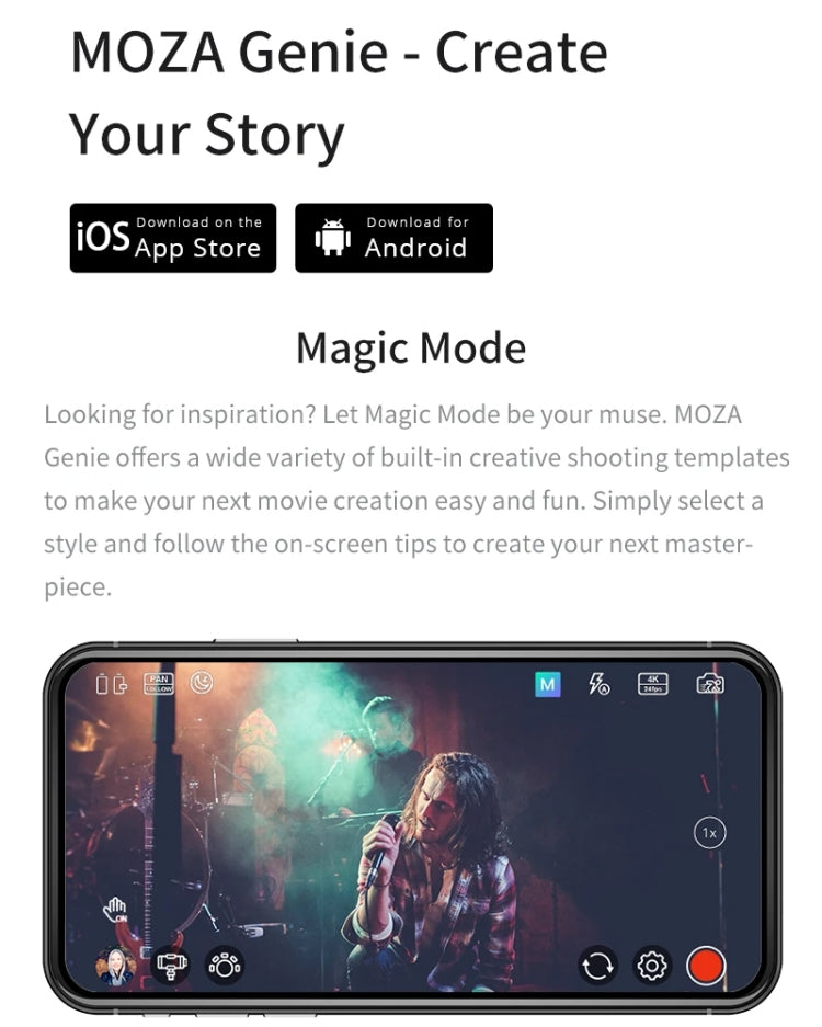 MOZA Mini MX 3 Axis Foldable Handheld Gimbal Stabilizer for Action Camera and Smart Phone(Grey) - free shipping - PMC TechLife - Order now!