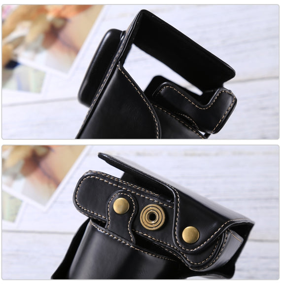Full Body Camera PU Leather Case Bag with Strap for FUJIFILM XT10 / XT20 (16-50mm / 18-55mm Lens)(Black)