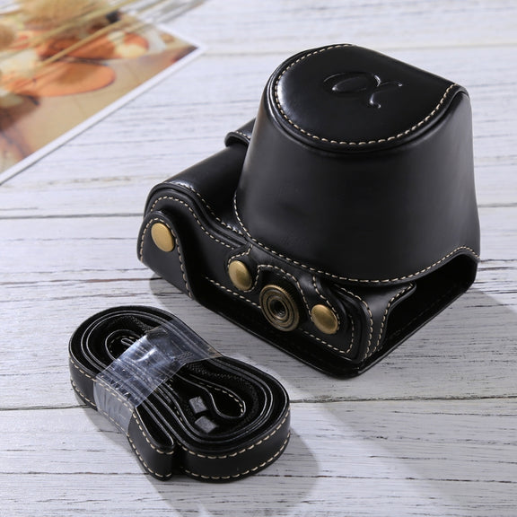 Full Body Camera PU Leather Case Bag with Strap for Sony A5100 / A5000 / NEX-3N (16-50mm / 40.5mm Lens)(Black)