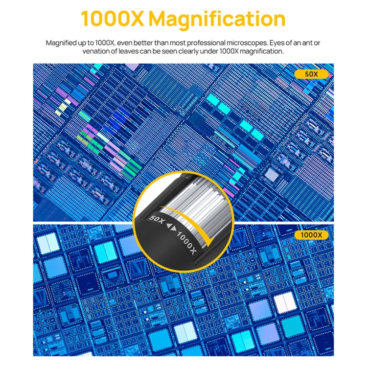Ulefone uSmart C01 Wired Digital Microscope for Ulefone Armor 18 Series / 9 / 9E & Power Armor 16 Series / 13 / Armor Pad(Black) - free shipping - PMC TechLife - Order now!