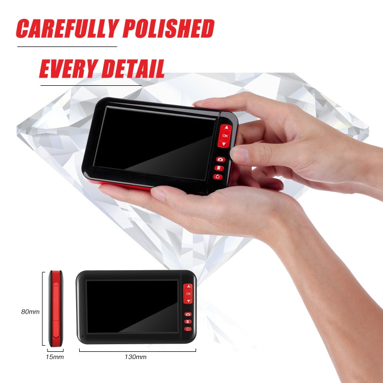 P20 4.3 Inch Screen Display HD1080P Inspection Endoscope with 8 LEDs, Length: 5m, Lens Diameter: 8mm, Hard Line