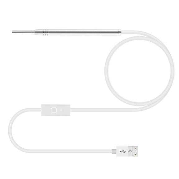 1MP HD Visual Ear Nose Tooth Endoscope Borescope with 6 LEDs, Lens Diameter: 3.9mm(Silver)